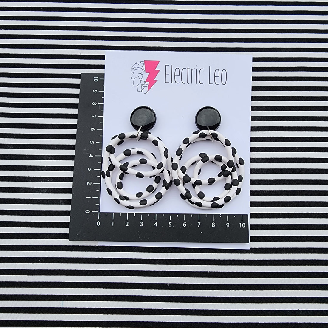 Black / White Polka  Big Squiggles