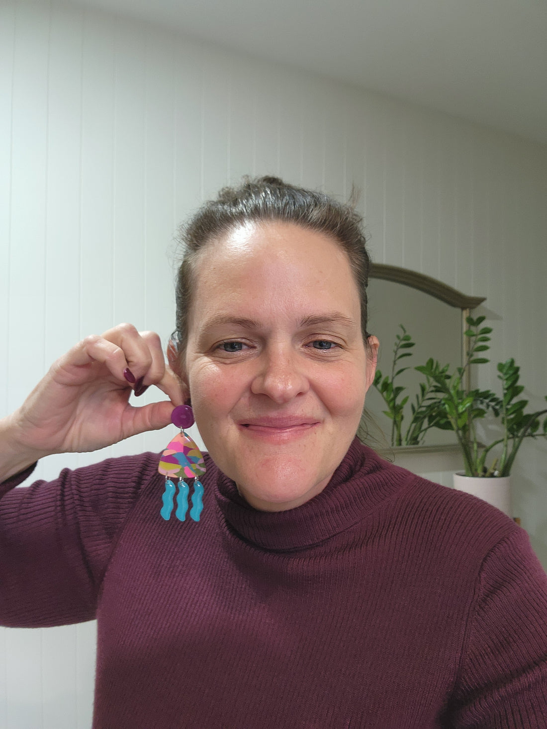 Winter Camo Pattern Jam Mega Dangles- Ear Candy #3
