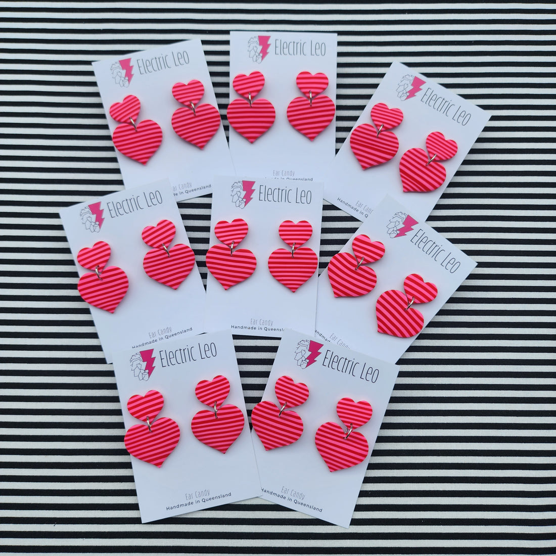 Red & Pink Double Love - Ear Candy Dangles