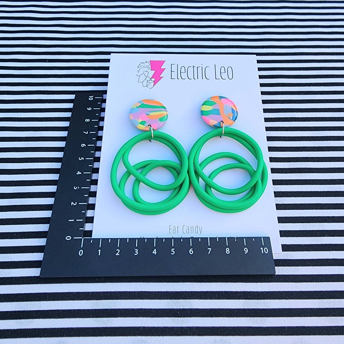 Kelly Green and MEGA Water Colour Top Big Squiggles #2