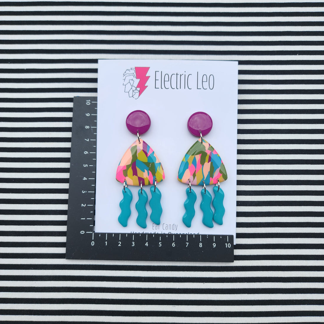 Winter Camo Pattern Jam Mega Dangles- Ear Candy #3