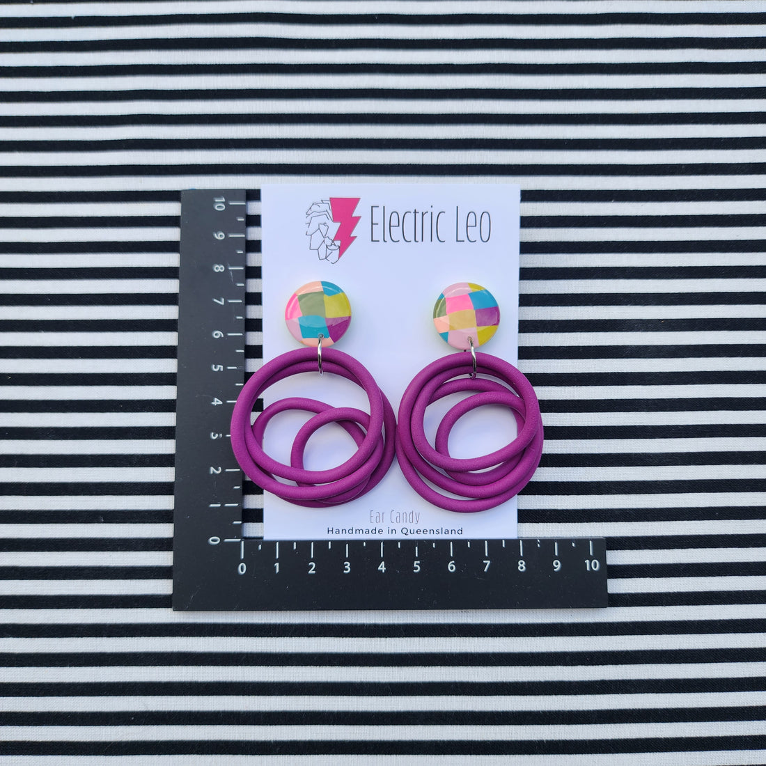 Plum / Picnic Check Top Midi Squiggles #3