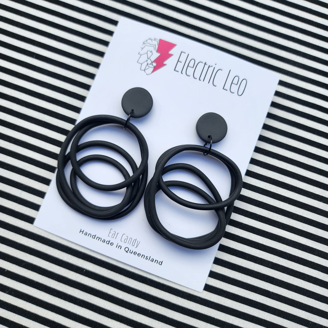 Matte Black Big Squiggles